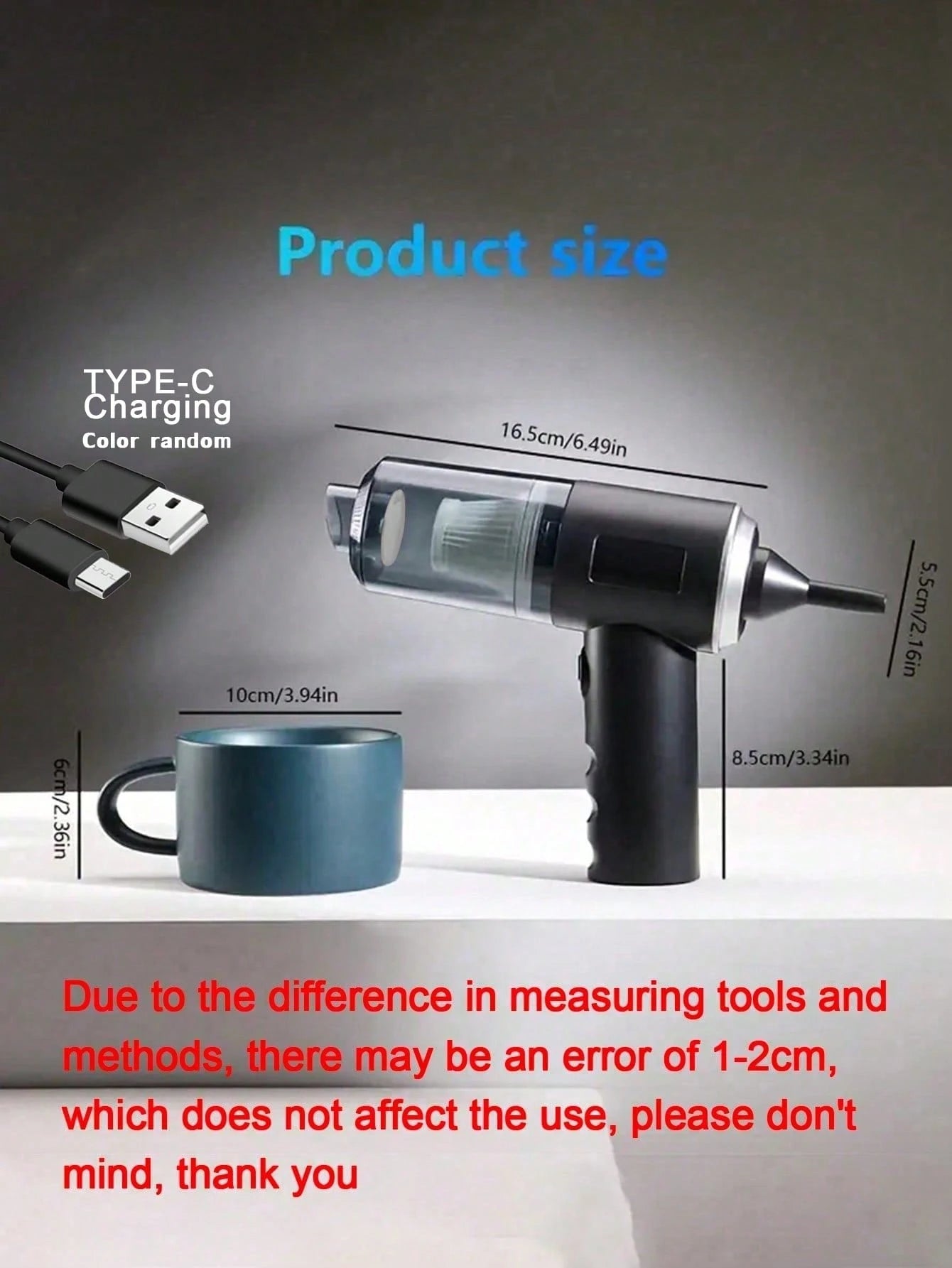 Mini Cordless Car Vacuum Cleaner, Portable Handheld Vacuum With 1800mAh Rechargeable Battery, Wireless Dust Cleaner For Car Interior Home Cleaning, Pet Hair Crumbs Removal Tool, Compact Auto Accessori