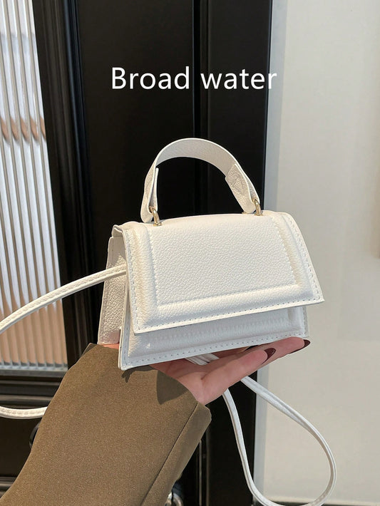 Mini Handbag, Small Size, Fashionable Solid Color Casual Flap Tote Bag, Handheld Leisure Bag, Commuter Bag, New Spring/Summer Shoulder Crossbody Bag For Women