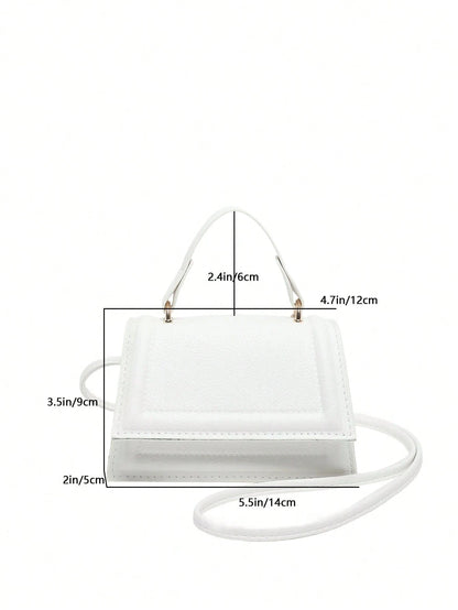Mini Handbag, Small Size, Fashionable Solid Color Casual Flap Tote Bag, Handheld Leisure Bag, Commuter Bag, New Spring/Summer Shoulder Crossbody Bag For Women