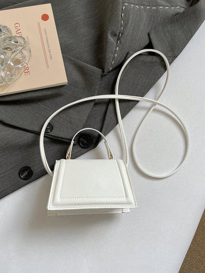 Mini Handbag, Small Size, Fashionable Solid Color Casual Flap Tote Bag, Handheld Leisure Bag, Commuter Bag, New Spring/Summer Shoulder Crossbody Bag For Women