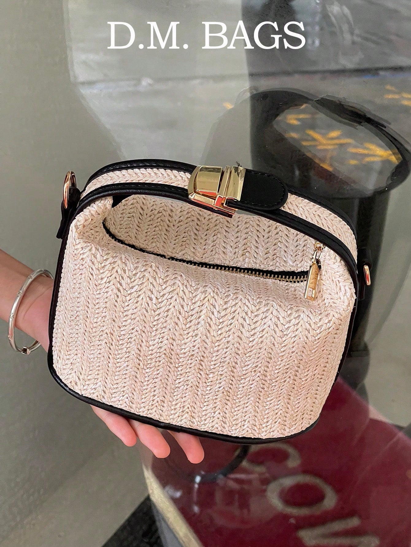 Mini Minimalist Straw Bag New Woven Straw Handbag Fashionable Women's Bag Versatile Shoulder Crossbody Bag Gift Summer Beach For Girls Ladies Students, Summer Essentials, Perfect For Vacation & Holida