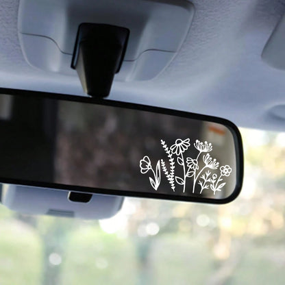 Mini Wildflowers Car Decal, Windshield Banner Decal, Vinyl Decal Sticker, Car Accessories, Car Decor