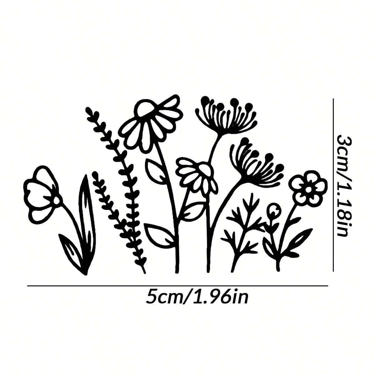 Mini Wildflowers Car Decal, Windshield Banner Decal, Vinyl Decal Sticker, Car Accessories, Car Decor