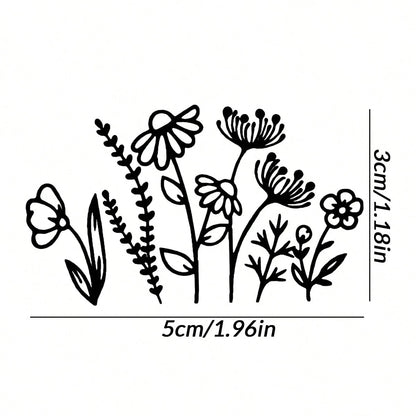 Mini Wildflowers Car Decal, Windshield Banner Decal, Vinyl Decal Sticker, Car Accessories, Car Decor