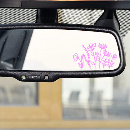 Mini Wildflowers Car Decal, Windshield Banner Decal, Vinyl Decal Sticker, Car Accessories, Car Decor