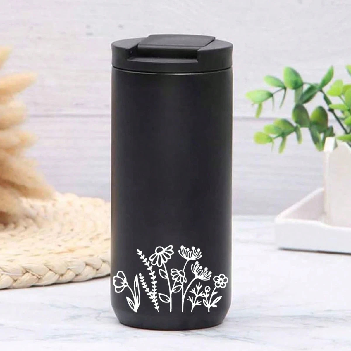 Mini Wildflowers Car Decal, Windshield Banner Decal, Vinyl Decal Sticker, Car Accessories, Car Decor