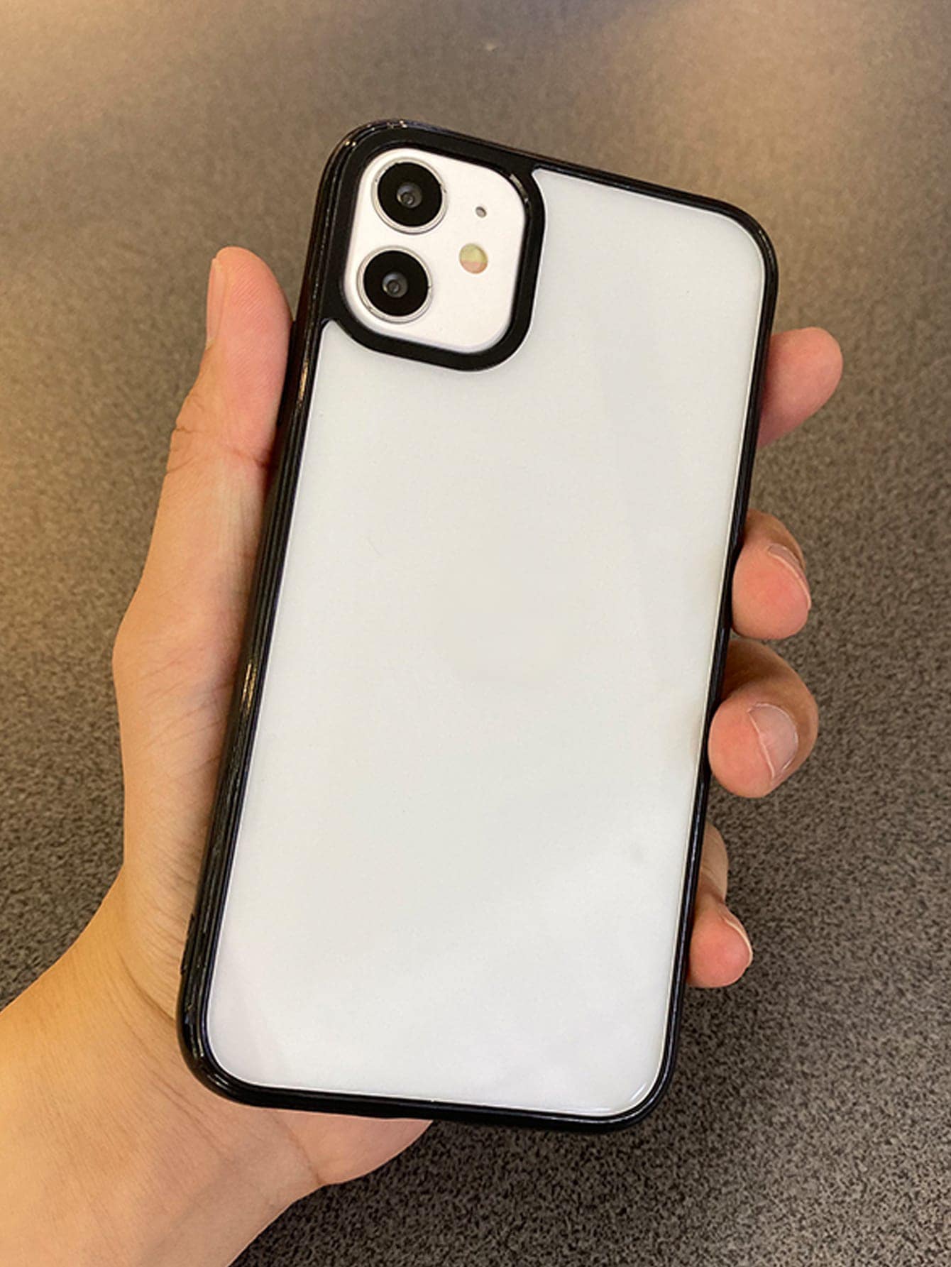Minimalist Black Solid Color Basic Acrylic Transparent Phone Case Suitable For IPhone 17 Pro Max/17 Pro/17/17 Air/16 Pro Max/16/16 Pro/16 Plus/15/15 Pro Max/15 Pro/15 Plus/11/12/13/14 Pro Max/XS/XR/11
