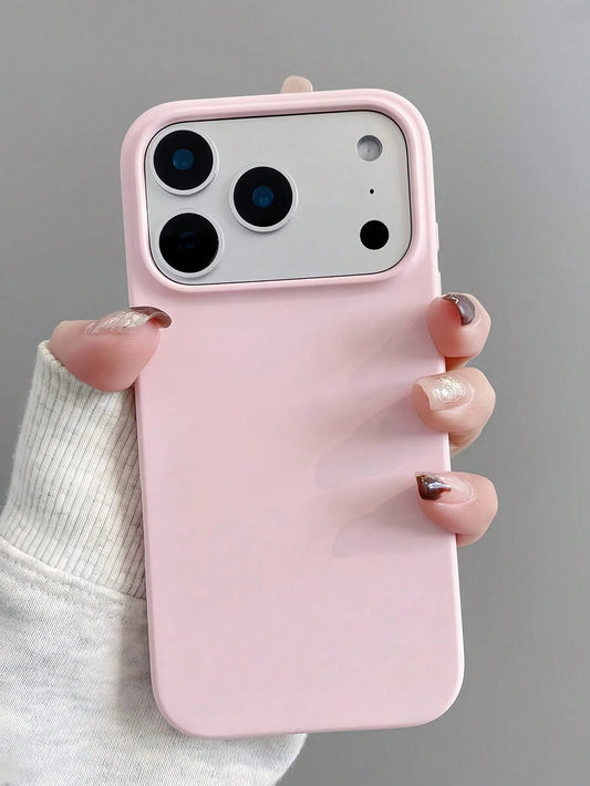 Minimalist Pink Solid Color Fashion Dopamine Phone Case Compatible With IPhone 17 Pro Max/17 Pro/17 Air/17/16 Pro Max/16 Pro/16/16 Plus/15/15 Pro Max/15 Pro/15 Plus/11/12/13/14 Pro Max/12 Pro/12 Pro M