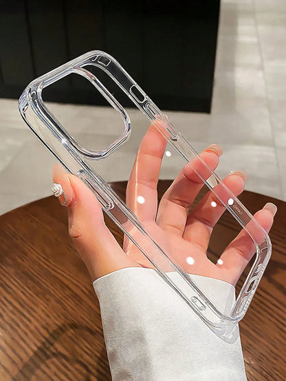 Minimalist Screen Protection Transparent Acrylic Phone Case Compatible With IPhone 16 Pro Max/16/16 Pro/16 Plus/15/15 Pro Max/15 Pro/15 Plus/11/12/13/14 Pro Max/XS/XR/11 Pro/11 Pro Max/12 Pro/12 Pro M