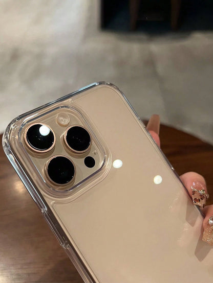 Minimalist Screen Protection Transparent Acrylic Phone Case Compatible With IPhone 16 Pro Max/16/16 Pro/16 Plus/15/15 Pro Max/15 Pro/15 Plus/11/12/13/14 Pro Max/XS/XR/11 Pro/11 Pro Max/12 Pro/12 Pro M