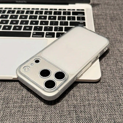 Minimalist White Solid Color Material Basic Phone Case With Thickened Anti-Drop Frame Compatible With IPhone 17 Pro Max/17 Pro/17 Air/17/16 Pro Max/16/16 Pro/16 Plus/16E/15/15 Plus/15 Pro/15 Pro Max/1