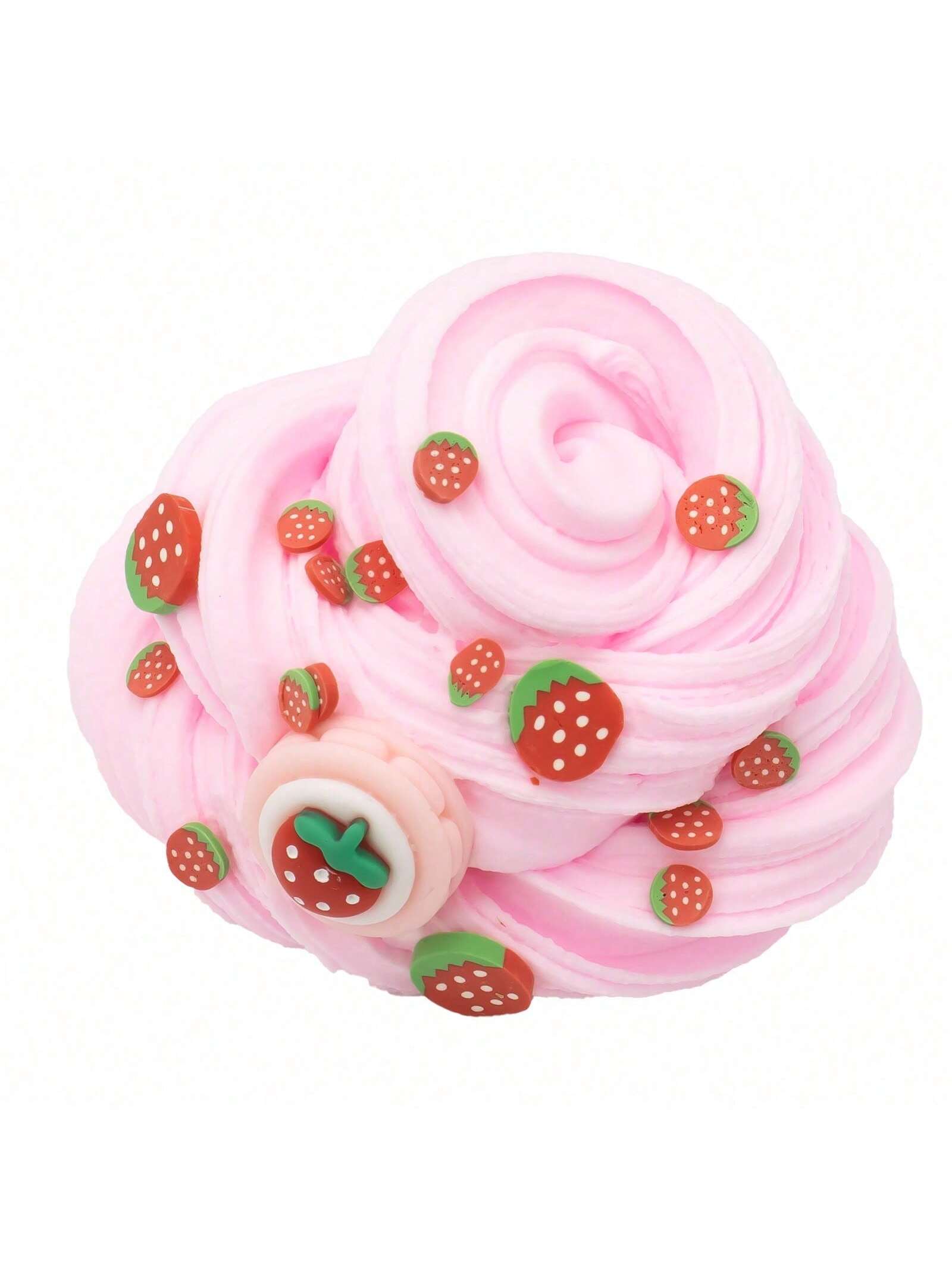 MINKOJA 70ml Strawberry Ice Cream Scented Butter Slime- Fluffy Blue & Pink Slime, Suitable For Kids, Ideal Party Favor, Comes With Fun Slime Accessories, Unisex(Some Parts' Color And Style Are Sent R