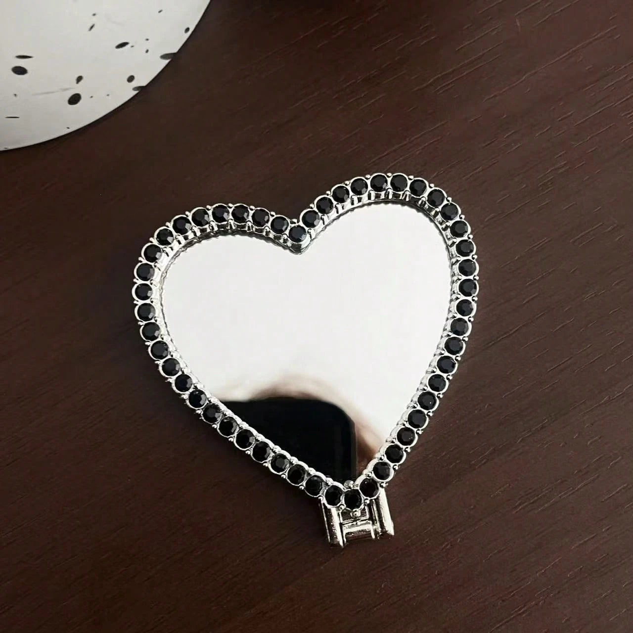 Mirror Heart Shaped Adhesive Phone Stand, Stable Desktop Phone Holder, Pop-Out Socket Phone Grip, Phone Accessories, Phone Decoration, Phone Essentials, Telescopic Phone Stand, Phone Grip, Small Gift