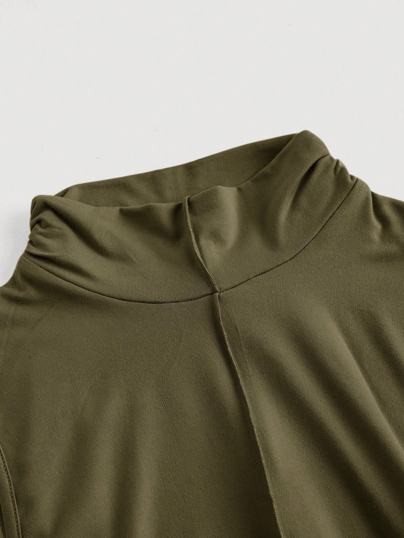 MOD Elegant Olive Green Turtleneck Sleeveless Dress For Women,Autumn Brunch Vintage Long Dresses,Evening Prom Homecoming & Cruise Outfits