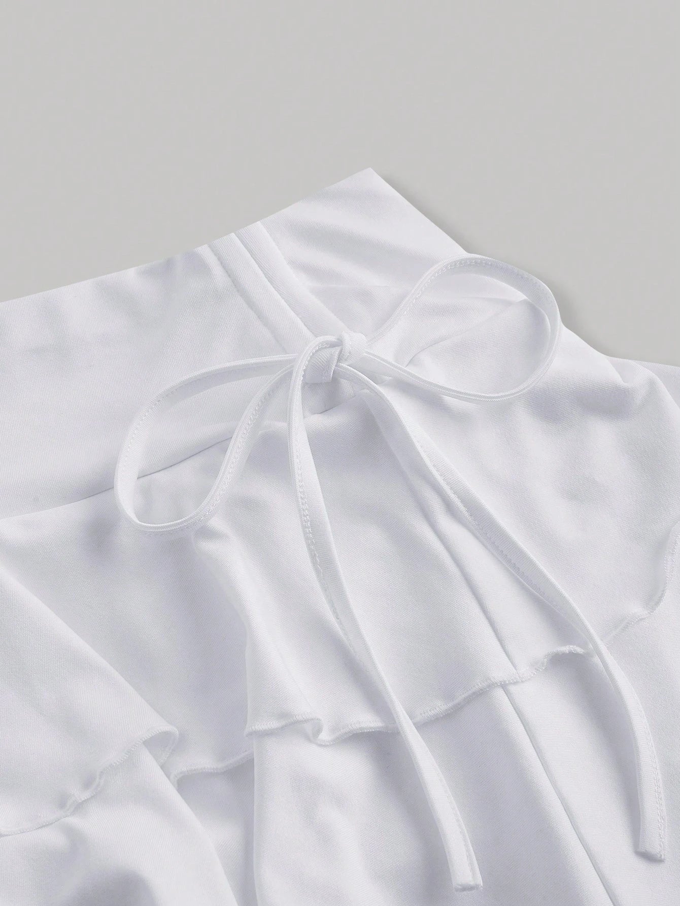 MOD Summer Casual Drawstring Ruched Waist A-Line Skirt