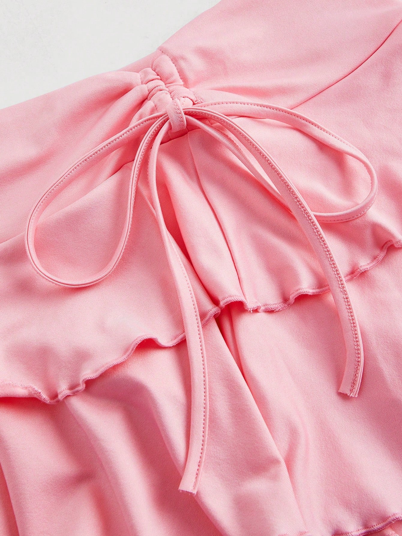 MOD Summer Casual Drawstring Ruched Waist A-Line Skirt