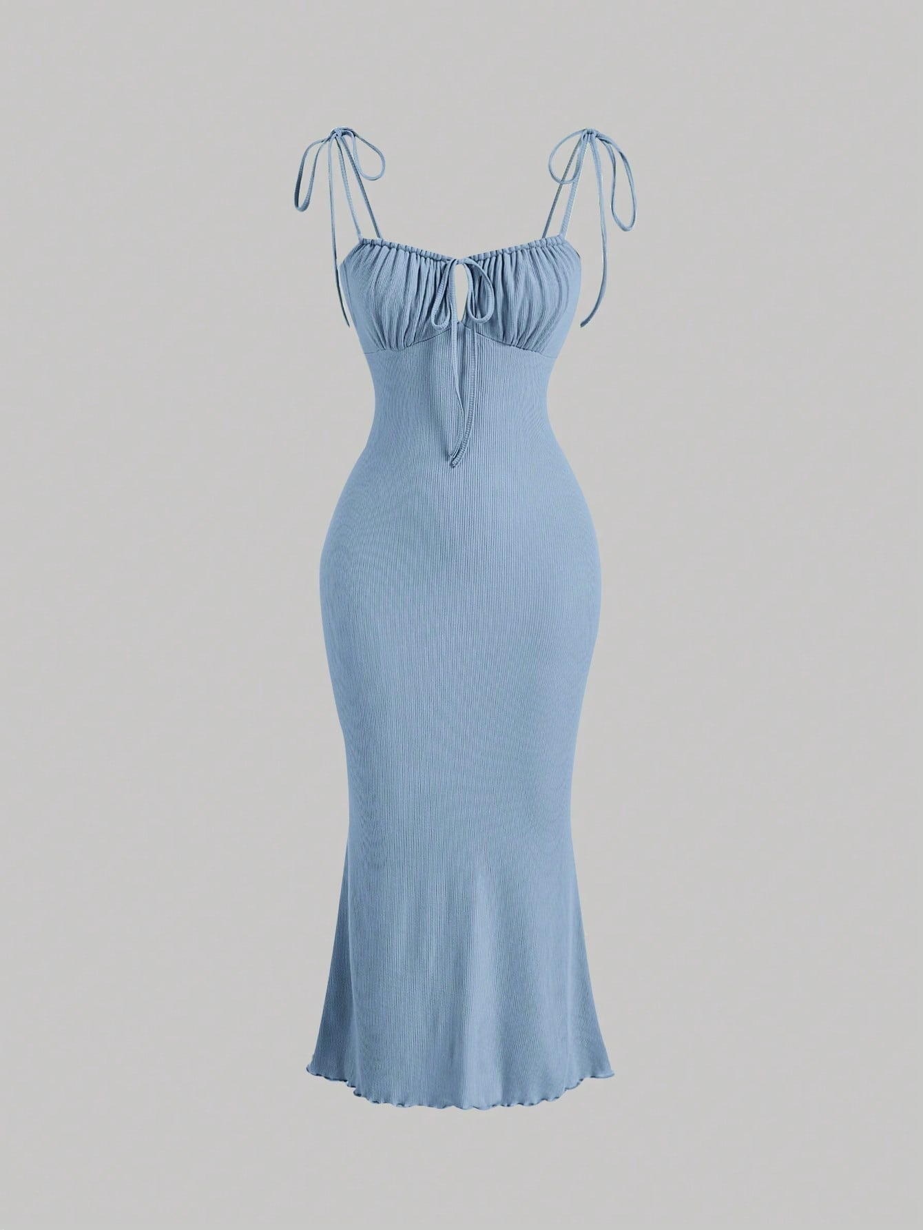 MOD Tie Front Ruched Bust Cami Dress,Pastel Dresses For Women