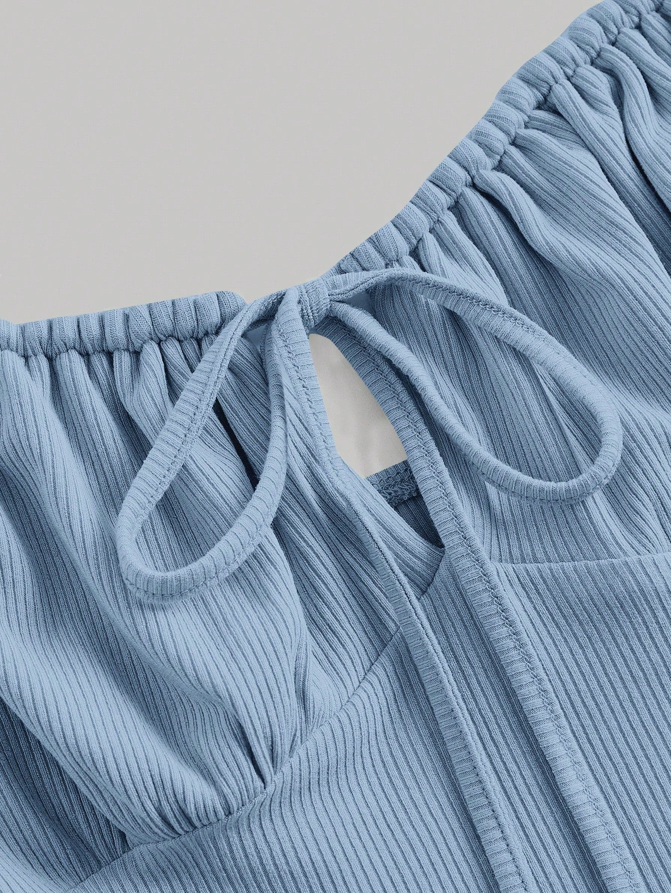 MOD Tie Front Ruched Bust Cami Dress,Pastel Dresses For Women