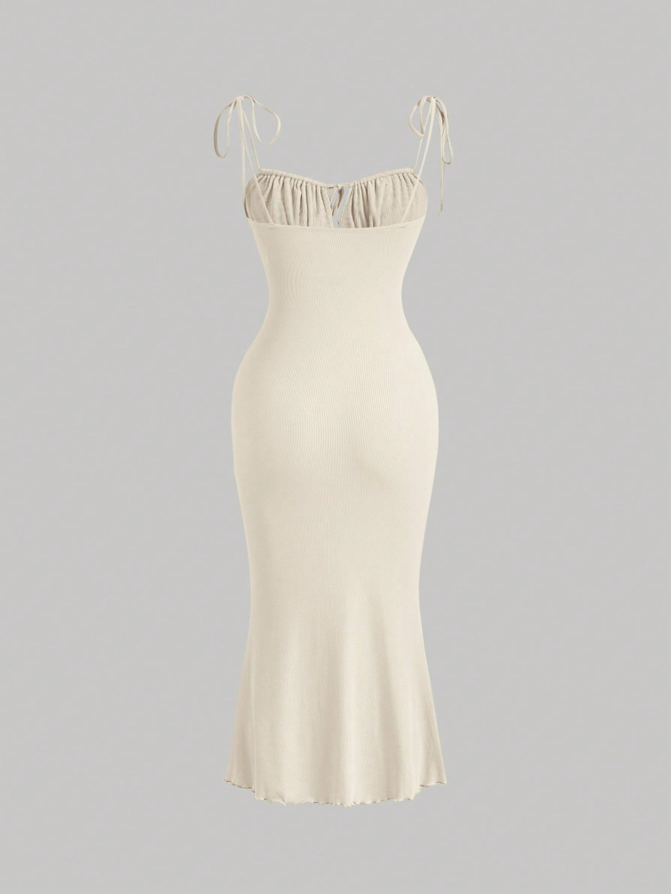 MOD Tie Front Ruched Bust Cami Dress,Pastel Dresses For Women