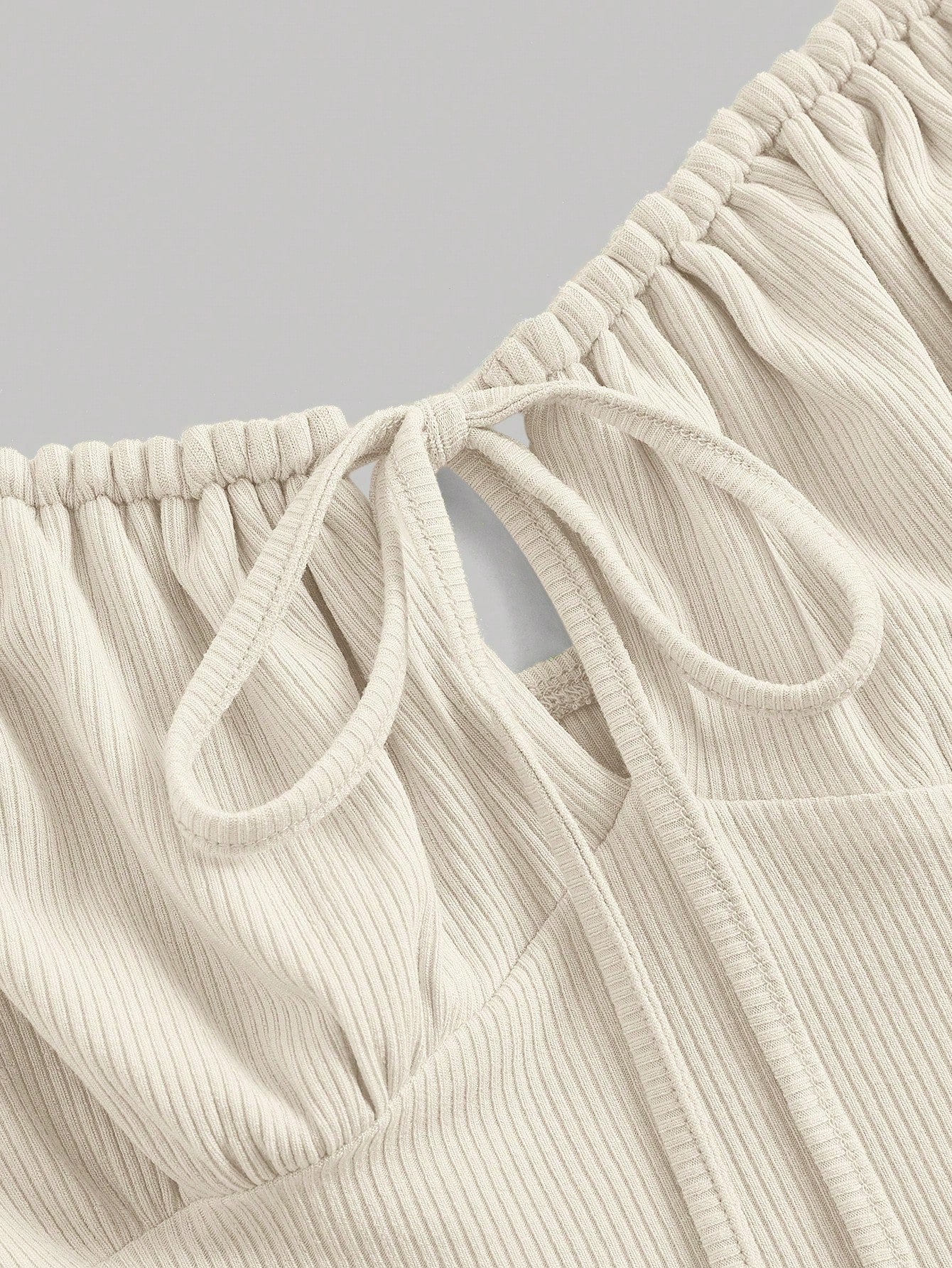 MOD Tie Front Ruched Bust Cami Dress,Pastel Dresses For Women
