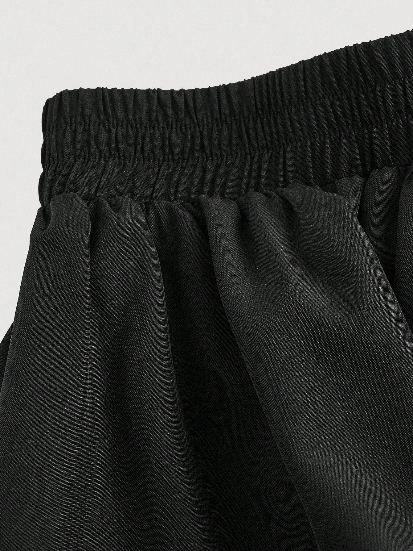 MOD Women's Black Ruffle Hem Skirt, Retro Black Layered A-Line Skirt Party Birthday Autumn 70's Goth