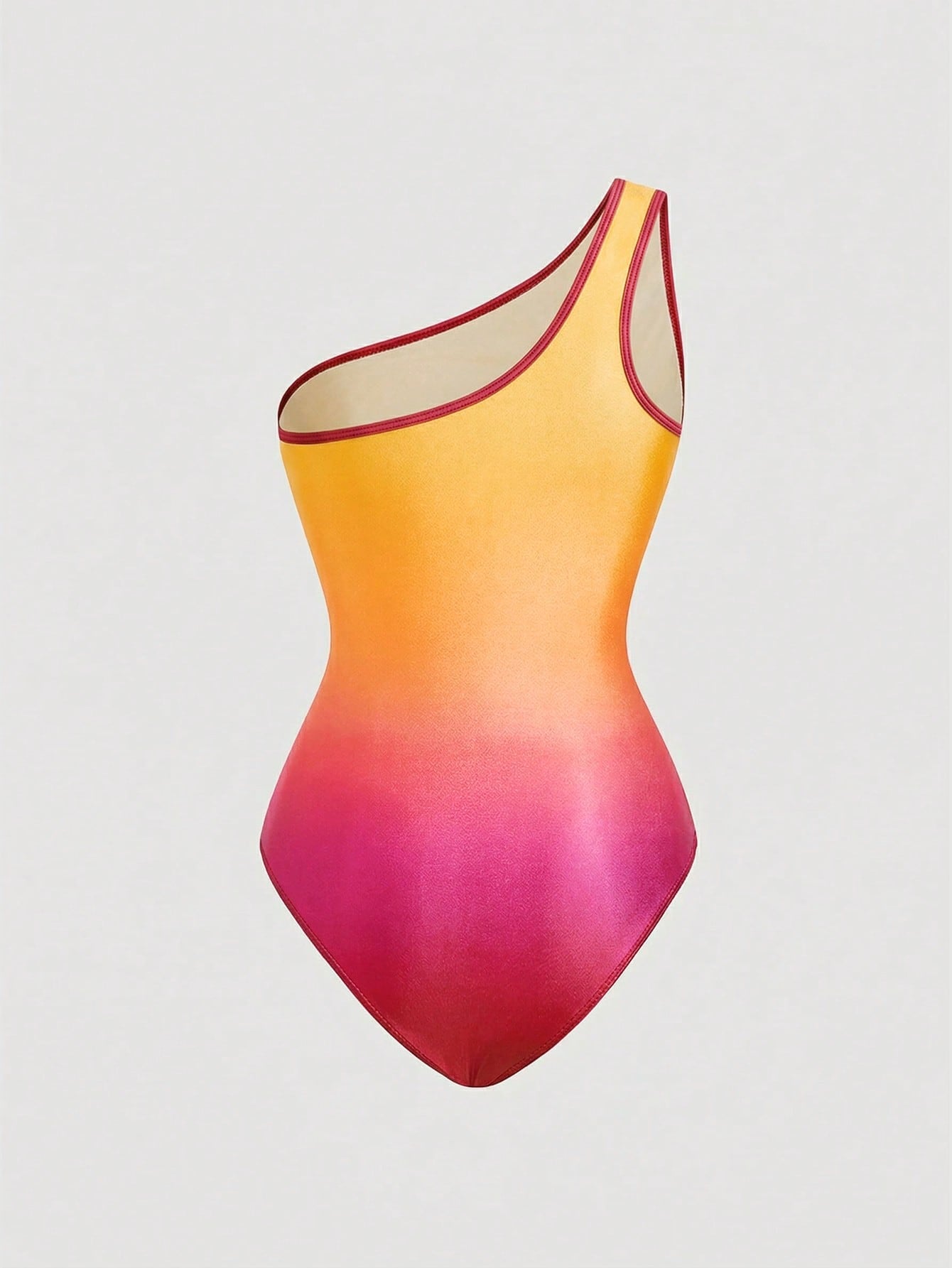 MOD Women's Fashionable Sexy Gradient Color Mesh One-Piece Swimsuit, Suitable For Beach And Vacation