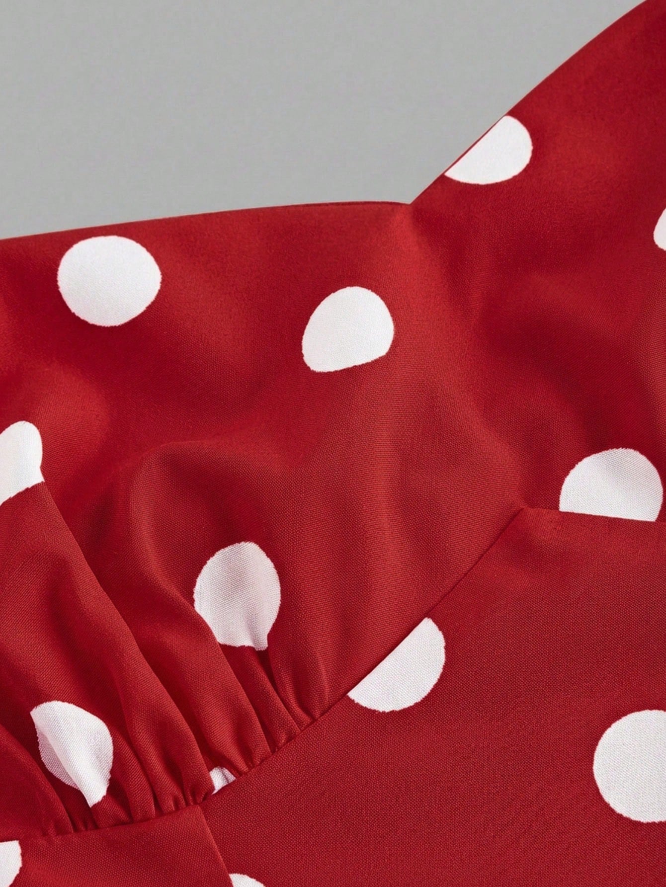 MOD Women's Polka Dot Bandeau Long Dress, Minimalist & Fashionable, Suitable For Summer,Polka Pin Up Red And White Women