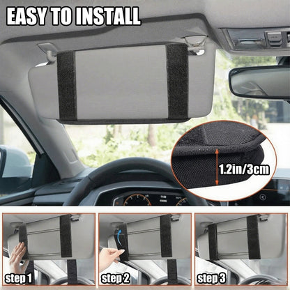 Molle Car Sun Visor Organizer, Original Design Car Accessories With Zipper Visor Storage Pouch & Glasses Clip, Semi-Rigid Molle Panel For Tactical Gears, Fits Most Vehicles, SUVs, Trucks