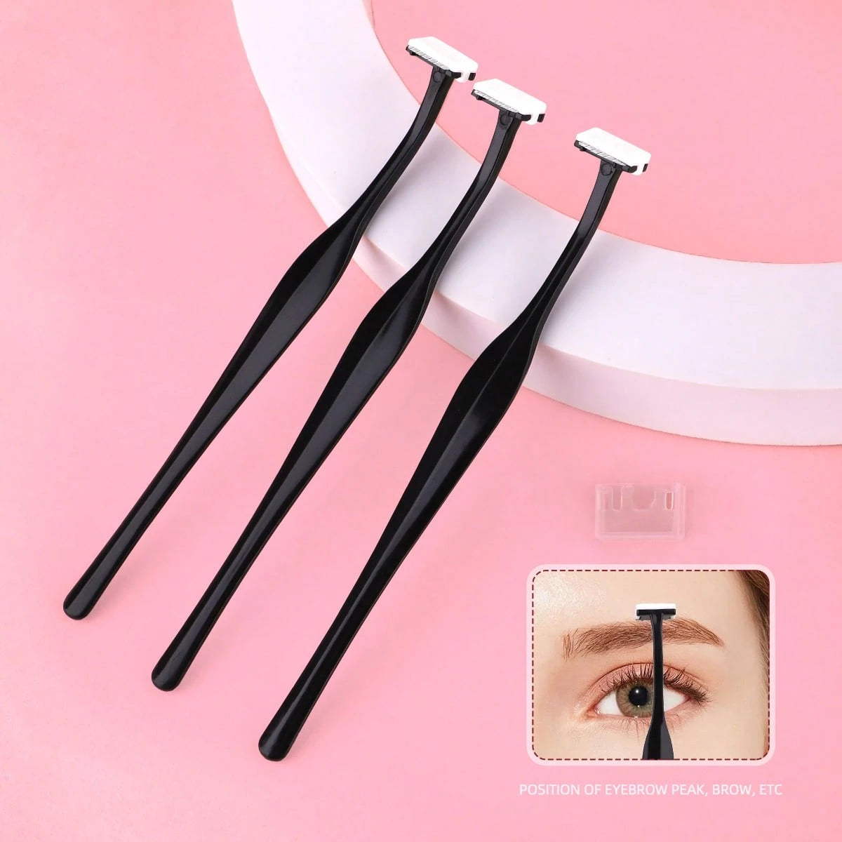 MONKIDS 3pcs T-Shape Purple Eyebrow Razor, Facial Hair Removal Razor, Eyebrow Shaping Tool Kit, Suitable For Home And Travel Use,Makeup,Cheap,Room Decor,Vanity,Travel,Bedroom,Makeup Accessories,Eyebro