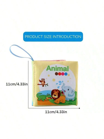 Montessori Sensory Book Set- 6-In-1 Washable Cloth Book With Crinkle Pages & Chewable Teether| Infant Toy For 0-12M