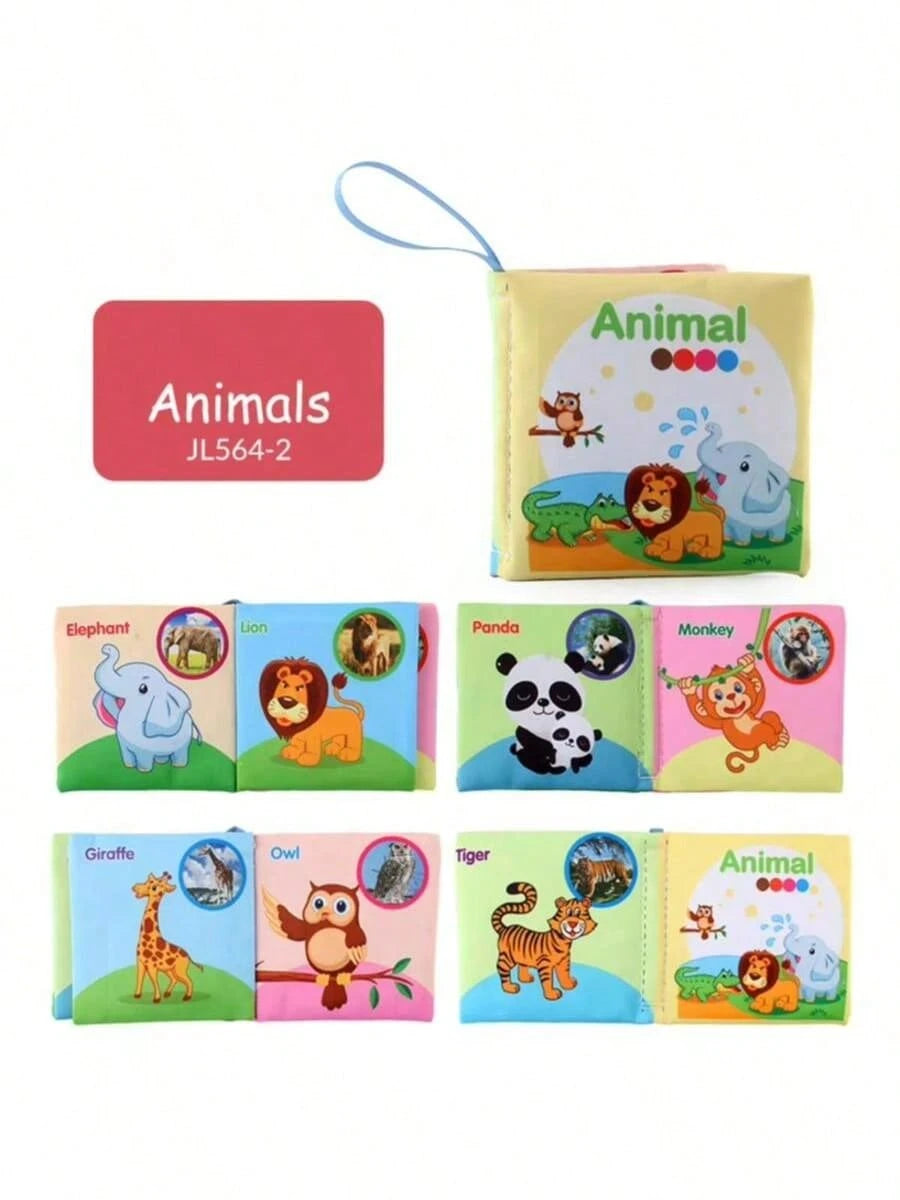 Montessori Sensory Book Set- 6-In-1 Washable Cloth Book With Crinkle Pages & Chewable Teether| Infant Toy For 0-12M