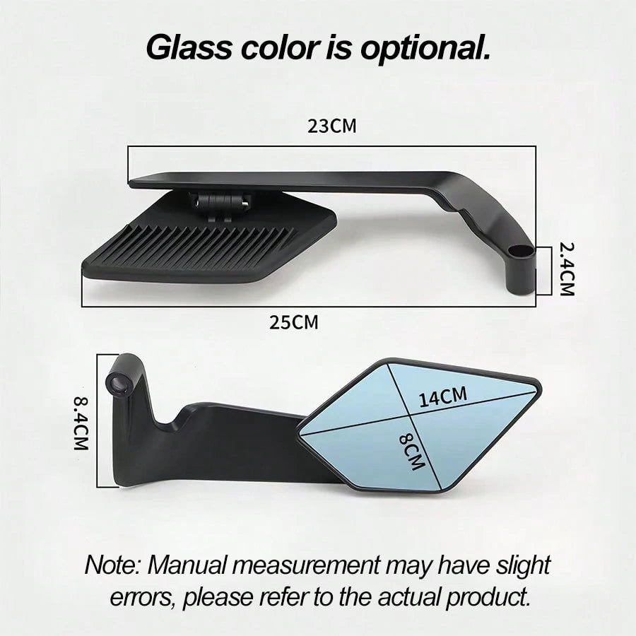 Motorcycle Rearview Mirror, Motorcycle Rearview Mirror, Aluminum Plastic Rearview Mirror, Aluminum Alloy Rearview Mirror, Electric Bicycle Rearview Mirror, Spoiler-Shaped Rearview Mirror, Lightweight
