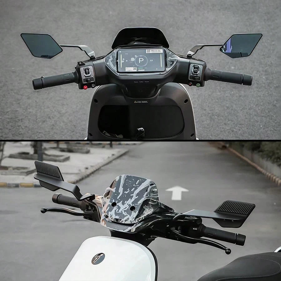 Motorcycle Rearview Mirror, Motorcycle Rearview Mirror, Aluminum Plastic Rearview Mirror, Aluminum Alloy Rearview Mirror, Electric Bicycle Rearview Mirror, Spoiler-Shaped Rearview Mirror, Lightweight