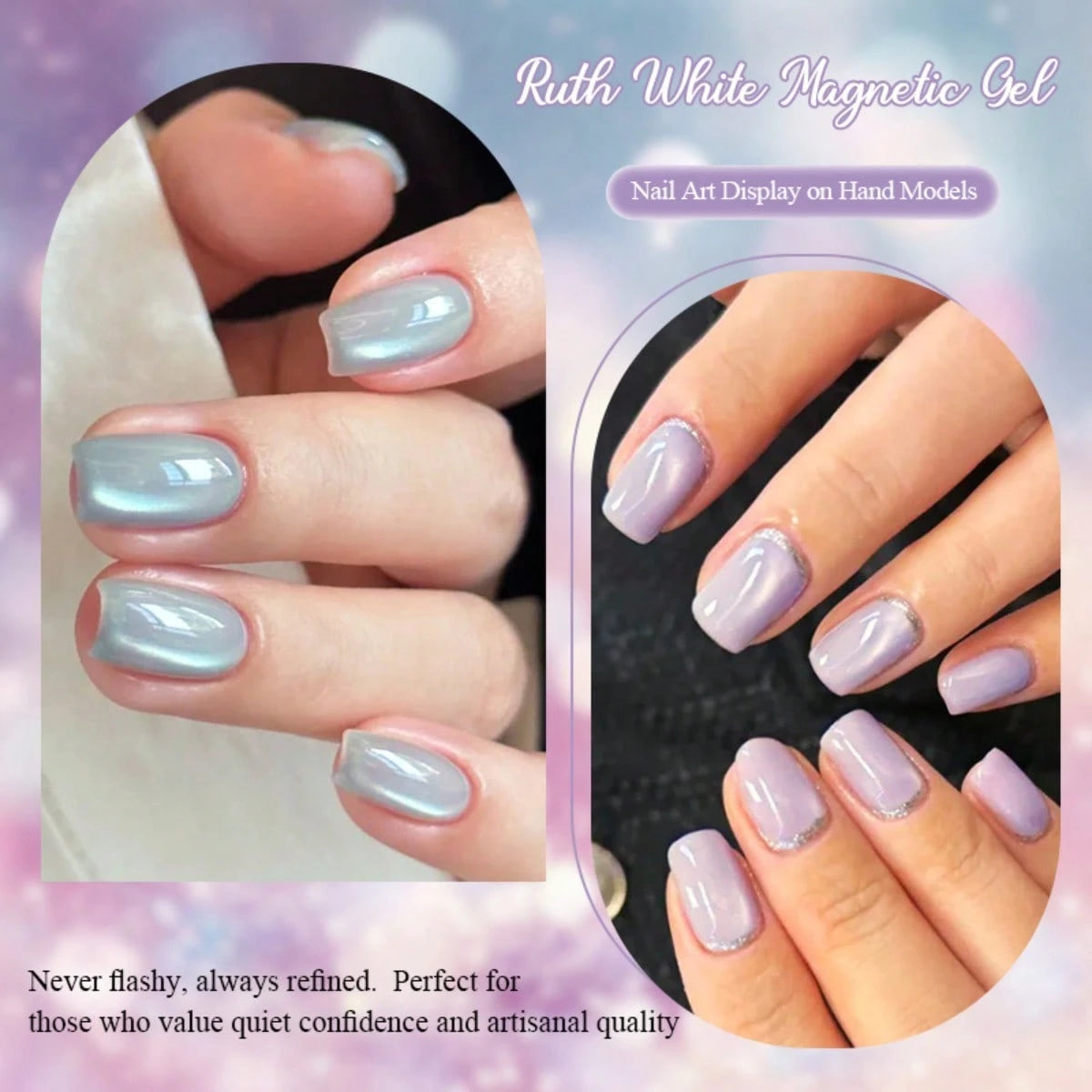 MTSSII 7ml White Magnetic Cat Eye Gel Soak Off UV/LED Nail Art Varnish, Soft Pearl Shimmer For Salon & Home Manicure