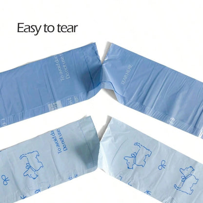Multi-Color Scented Pet Poop Bags Rolls, Tear Resistant Leakproof Dog Waste Bags With Lovely Cartoon Puppy Pattern And Pet Waste Bags, Durable Dog Poop Bags For Daily Walking