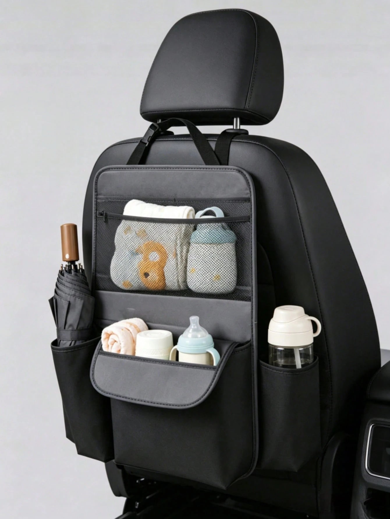 Multi-Pocket Car Seat Back Organizer, Baby Travel Storage Bag, Rear Seat Hanging Bag, Can Store Diapers, Bottles, Toys And Snacks