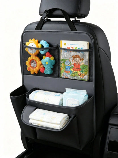Multi-Pocket Car Seat Back Organizer, Baby Travel Storage Bag, Rear Seat Hanging Bag, Can Store Diapers, Bottles, Toys And Snacks