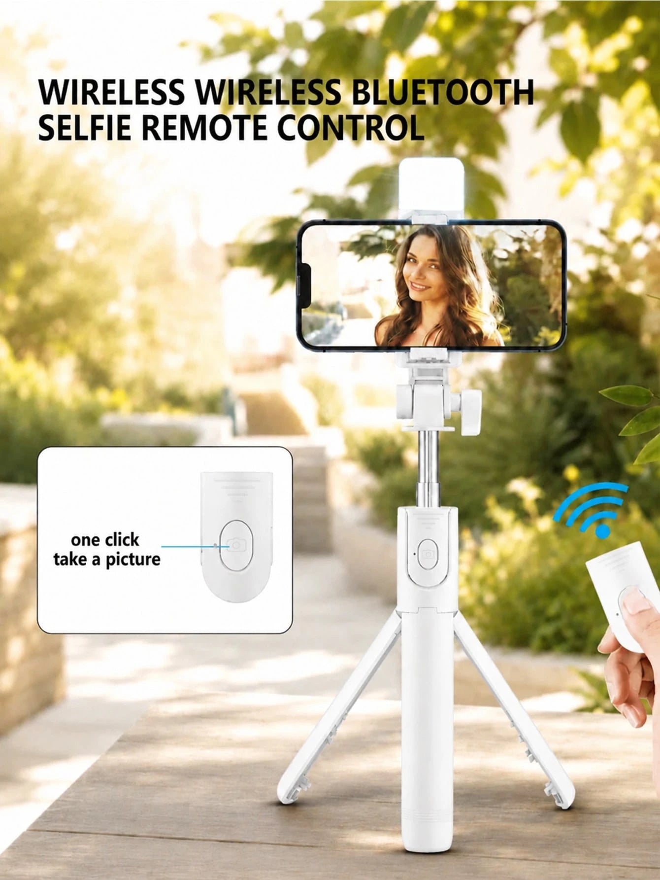 Multifunctional Bluetooth Selfie Stick Tripod With Remote Control And Fill Light, Phone Holder Live Streaming Tripod, Universal Photography Travel Selfie Gadget