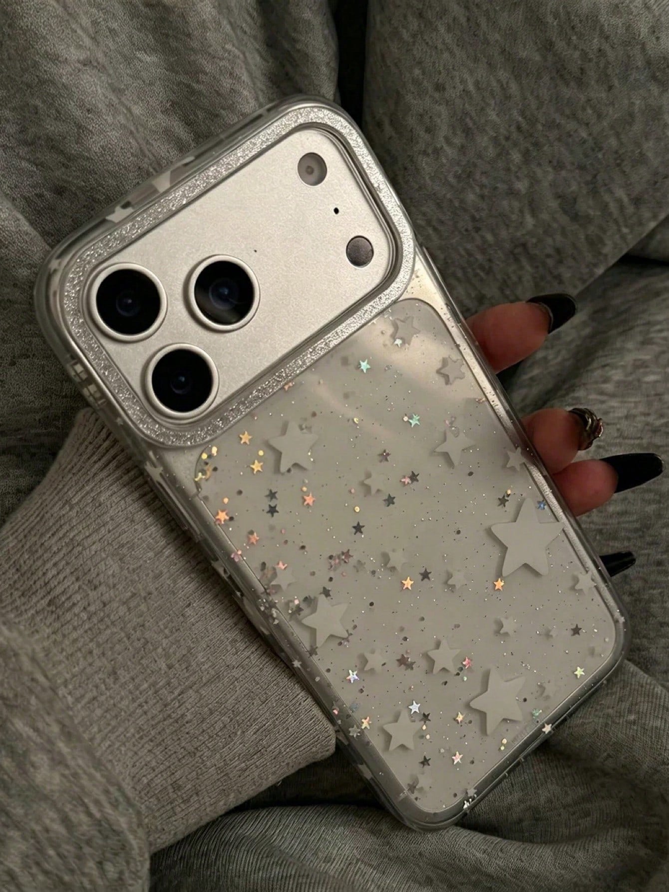New 17 Pro Max Phone Case, 17 Pro Protective Cover, Premium Glitter Star Design, Luxury Stylish For Women, 16 Pro, 14, 15, Full Coverage Anti-Drop, Minimalist Trending Hot Style