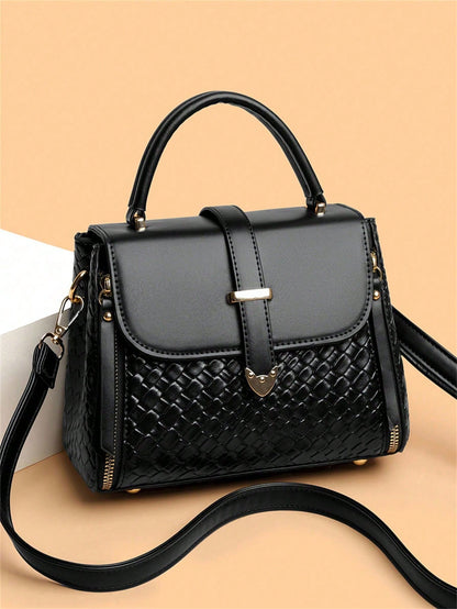 New Fashion Versatile Classic Shoulder Bag, Retro Minimalist Handbag, Tote Bag, Solid Color Crossbody Bag, PU Leather Women's Bag, Niche Design, Sophisticated, Suitable For Urban Commuting, Daily Shop
