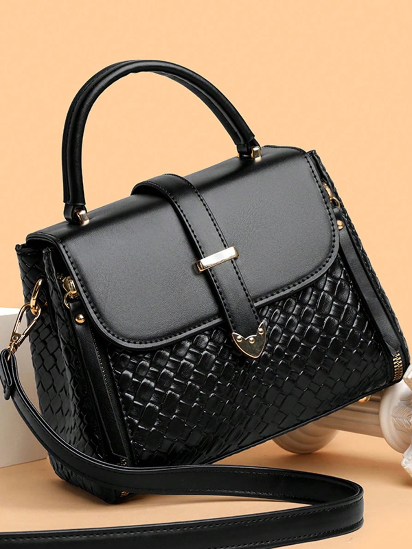 New Fashion Versatile Classic Shoulder Bag, Retro Minimalist Handbag, Tote Bag, Solid Color Crossbody Bag, PU Leather Women's Bag, Niche Design, Sophisticated, Suitable For Urban Commuting, Daily Shop