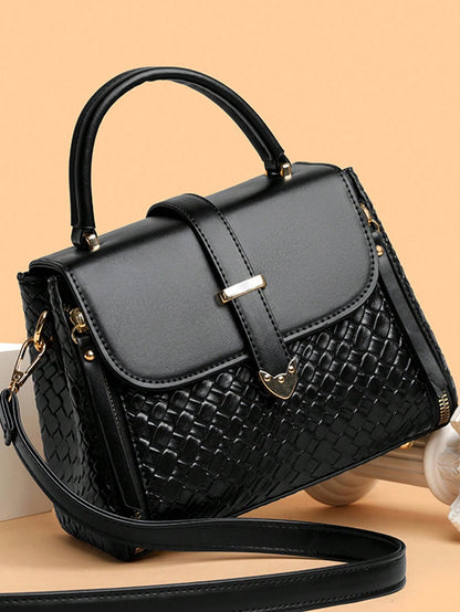 New Fashion Versatile Classic Shoulder Bag, Retro Minimalist Handbag, Tote Bag, Solid Color Crossbody Bag, PU Leather Women's Bag, Niche Design, Sophisticated, Suitable For Urban Commuting, Daily Shop