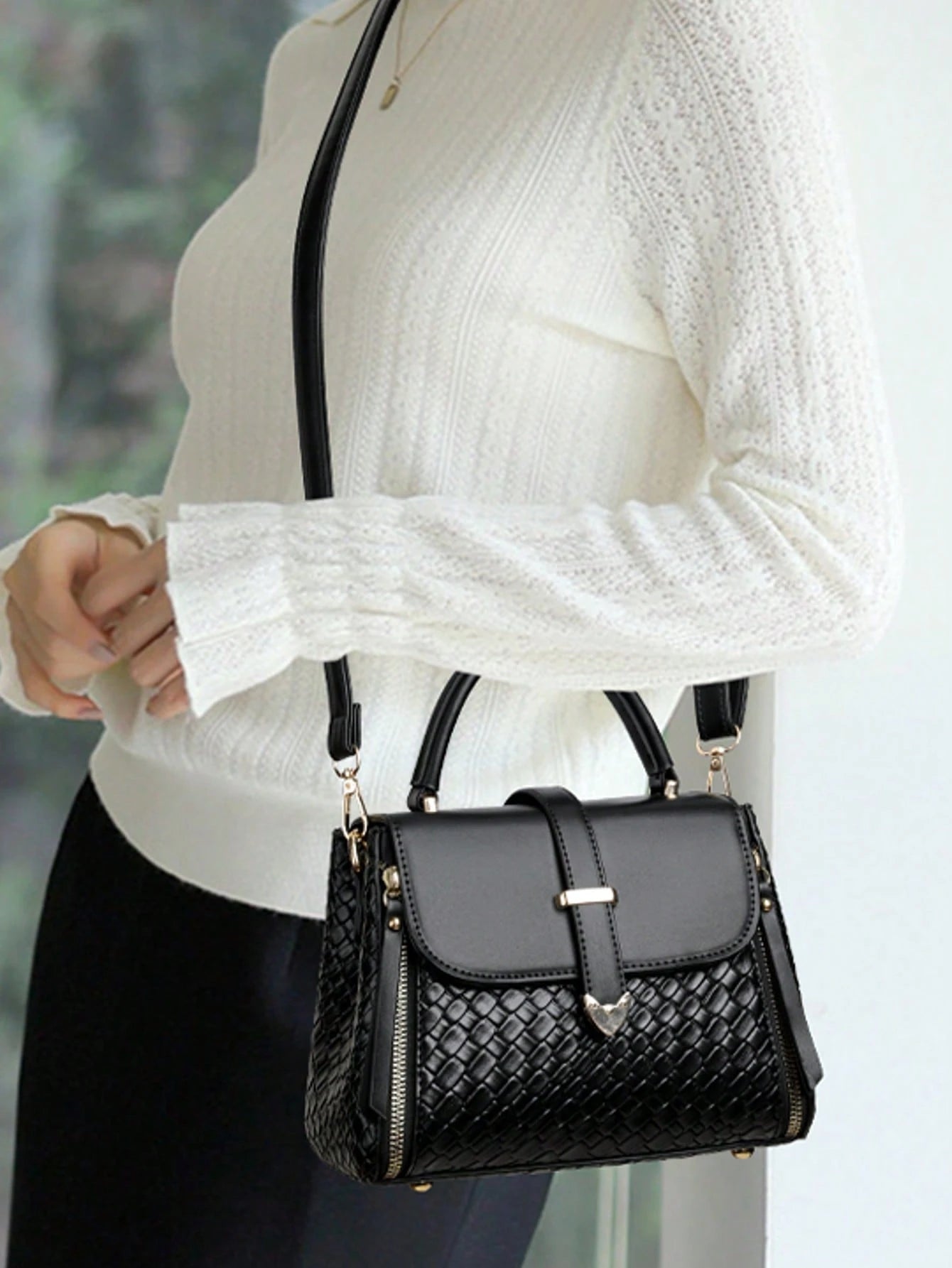 New Fashion Versatile Classic Shoulder Bag, Retro Minimalist Handbag, Tote Bag, Solid Color Crossbody Bag, PU Leather Women's Bag, Niche Design, Sophisticated, Suitable For Urban Commuting, Daily Shop