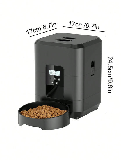 NEW Intelligent Pet Feeder, 67.6 Oz Food Capacity, 0.53 Gallon, Automatic Timed Dog/Cat Feeder With Stainless Steel Bowl, Programmable By Button Or APP/WiFi (Upgraded Model)