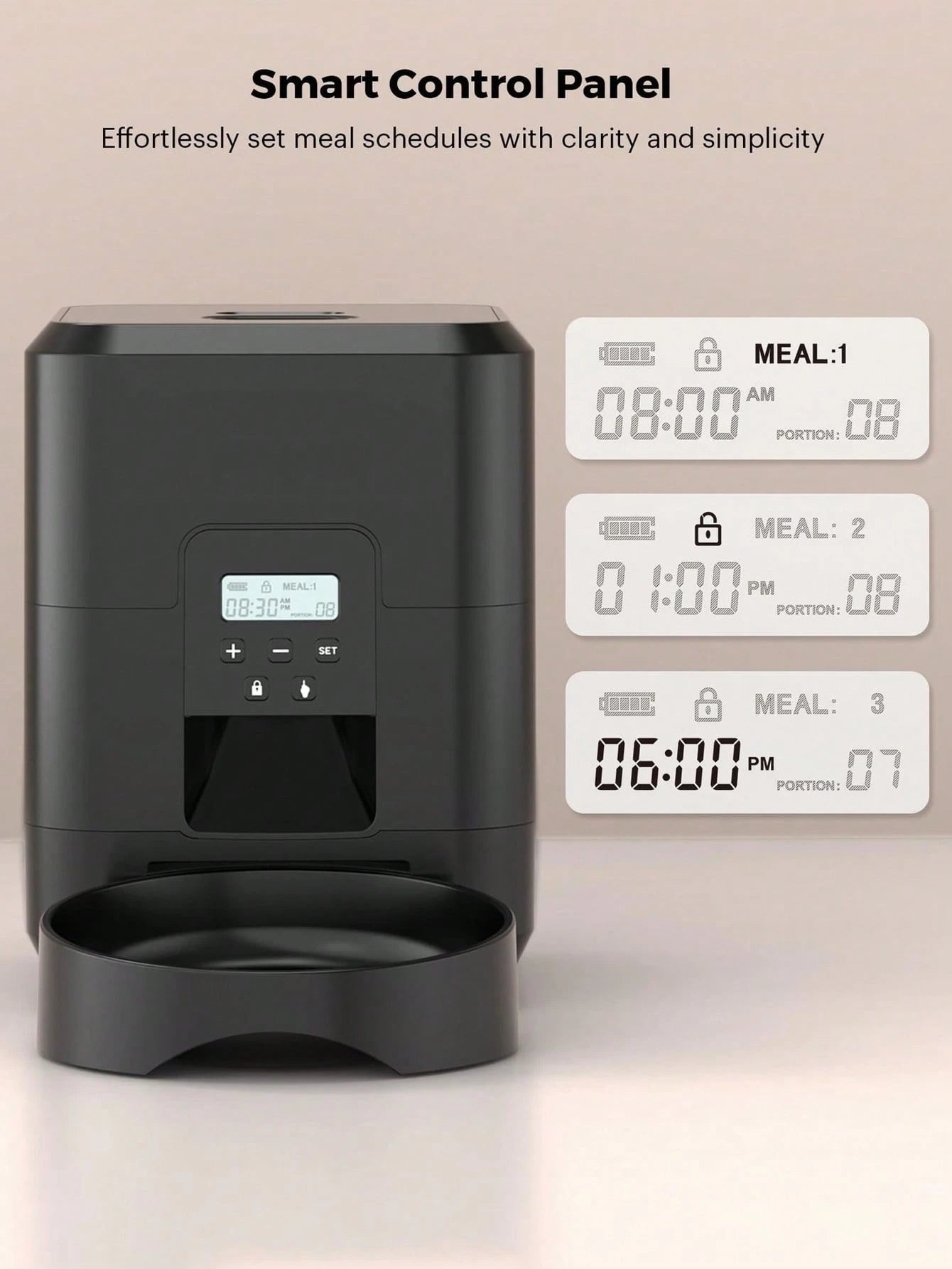 NEW Intelligent Pet Feeder, 67.6 Oz Food Capacity, 0.53 Gallon, Automatic Timed Dog/Cat Feeder With Stainless Steel Bowl, Programmable By Button Or APP/WiFi (Upgraded Model)