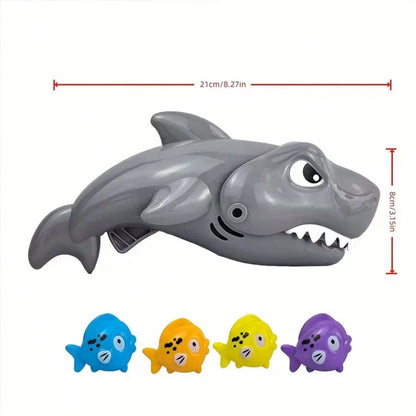 New Interactive Bathing Fun Feeding Toys- 5pcs Bathroom Water Toys, Big Shark Eats Small Fish Bath Toys- Exquisite Design, Suitable For Children's Birthday, Christmas, Easter Bath Toy Gifts