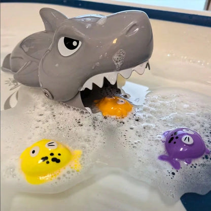 New Interactive Bathing Fun Feeding Toys- 5pcs Bathroom Water Toys, Big Shark Eats Small Fish Bath Toys- Exquisite Design, Suitable For Children's Birthday, Christmas, Easter Bath Toy Gifts
