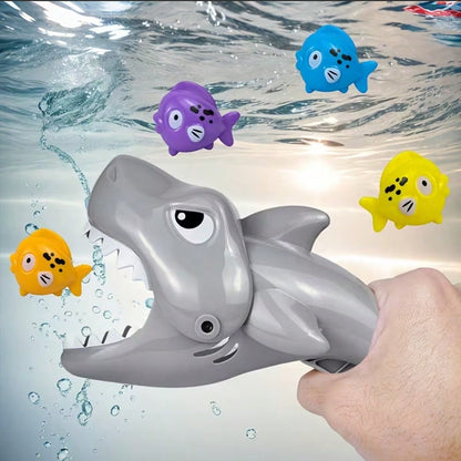 New Interactive Bathing Fun Feeding Toys- 5pcs Bathroom Water Toys, Big Shark Eats Small Fish Bath Toys- Exquisite Design, Suitable For Children's Birthday, Christmas, Easter Bath Toy Gifts