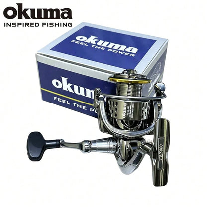 New Okuma Fishing Reel All-Metal Series 12+1BB Stainless Steel Bearings 5.5:1 Shallow Cup Reel 15 KG Max Drag Spinning Reel