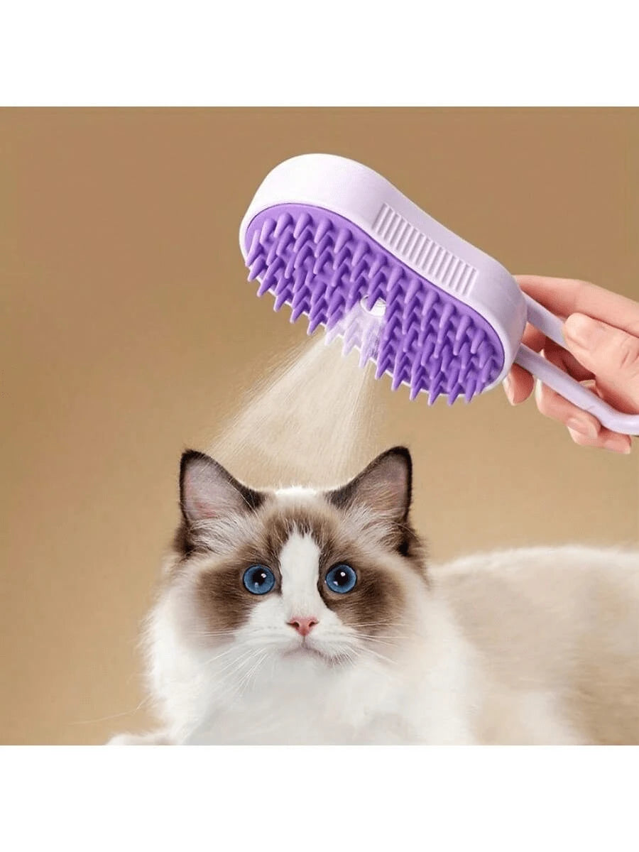 [New Pet Steam Brush] 3 In 1 Cat Steam Brush, Pet Steam Groomer Comb, Cat Steam Brush For Cats Dogs, 2025 New Pet Steam Hair Steamy Brushes